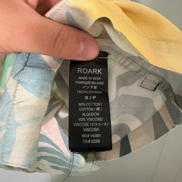 Roark Gonzo de Palmas Short Sleeve Button Down Shirt Small Colorful Cotton - Picture 13 of 14